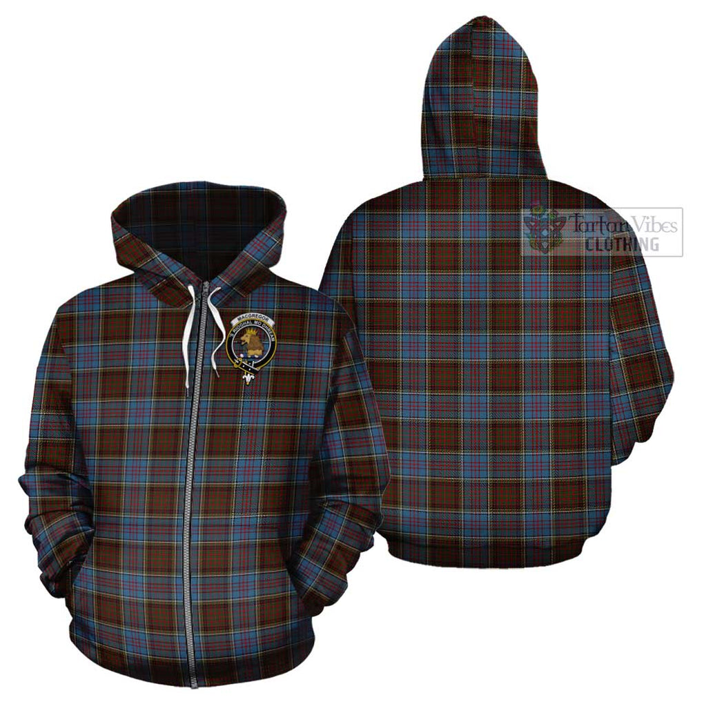 MacGregor Hastie Tartan Cotton Hoodie with Family Crest Zip Hoodie - Tartan Vibes Clothing