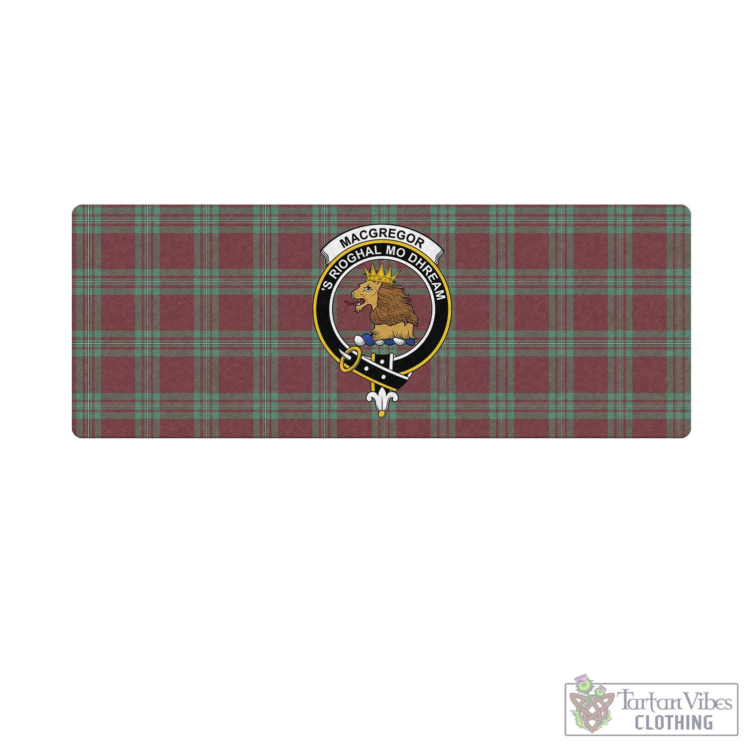 Tartan Vibes Clothing MacGregor Hunting Ancient Tartan Mouse Pad with Family Crest