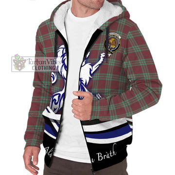 MacGregor Hunting Ancient Tartan Sherpa Hoodie with Alba Gu Brath Regal Lion Emblem