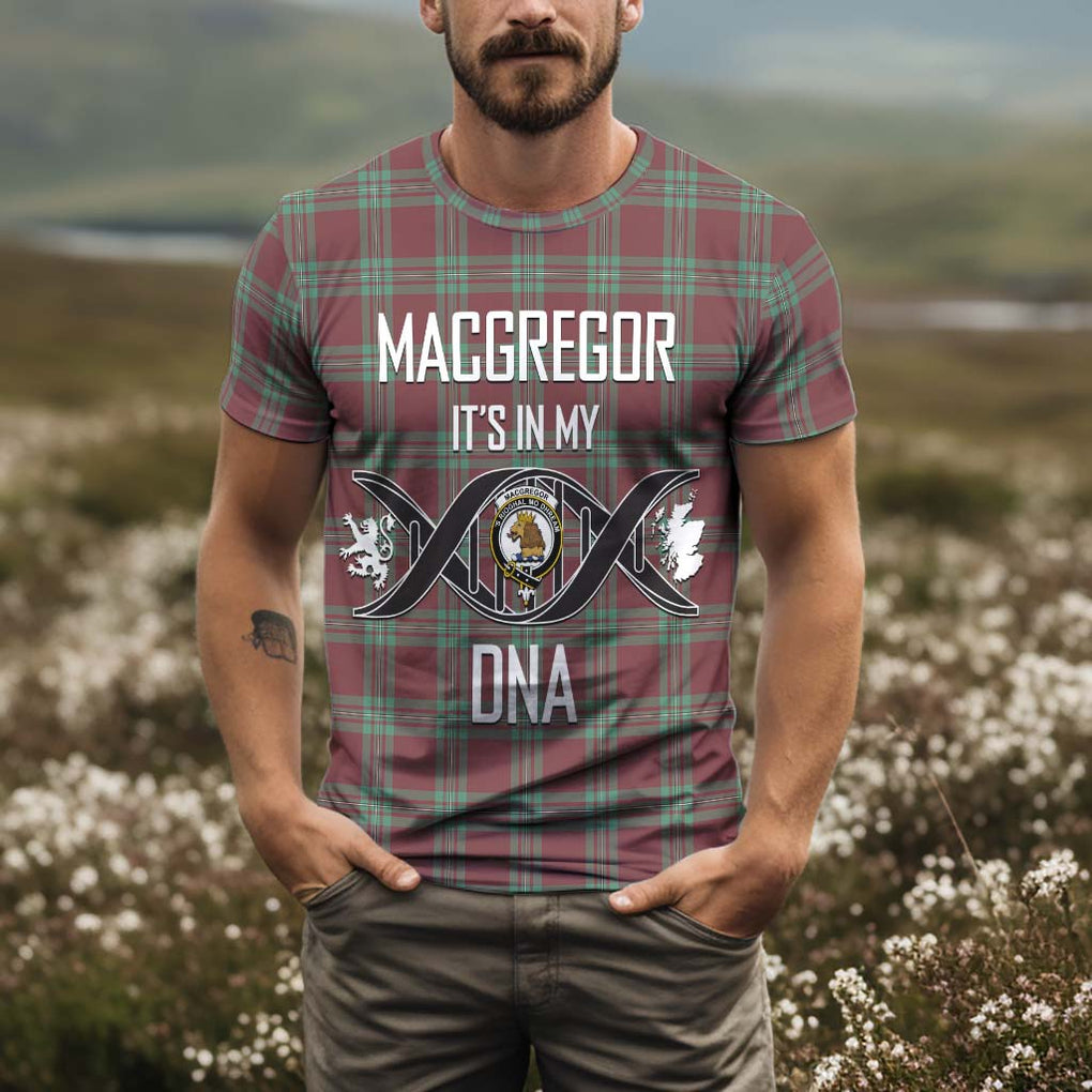 MacGregor Hunting Ancient Tartan T-Shirt with Family Crest DNA In Me Style Kid's Shirt - Tartan Vibes Clothing