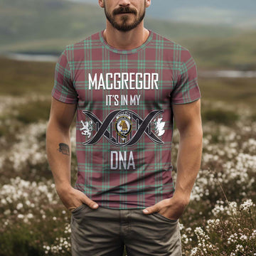 MacGregor Hunting Ancient Tartan T-Shirt with Family Crest DNA In Me Style