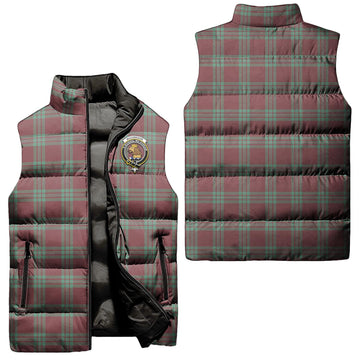 MacGregor Hunting Ancient Tartan Sleeveless Puffer Jacket with Family Crest