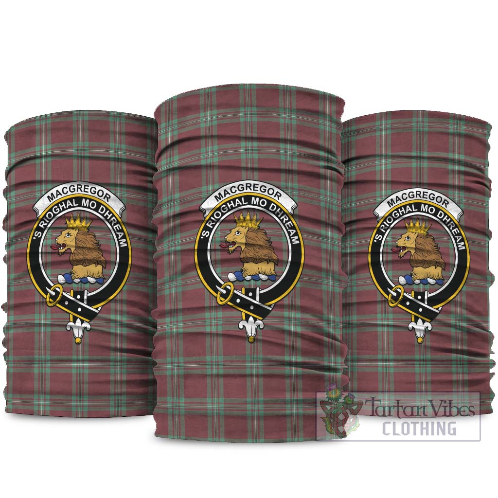 MacGregor Hunting Ancient Tartan Neck Gaiters, Tartan Bandanas, Tartan Head Band with Family Crest