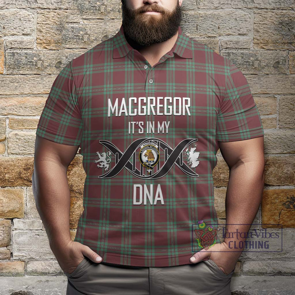 MacGregor Hunting Ancient Tartan Polo Shirt with Family Crest DNA In Me Style Kid - Tartanvibesclothing Shop