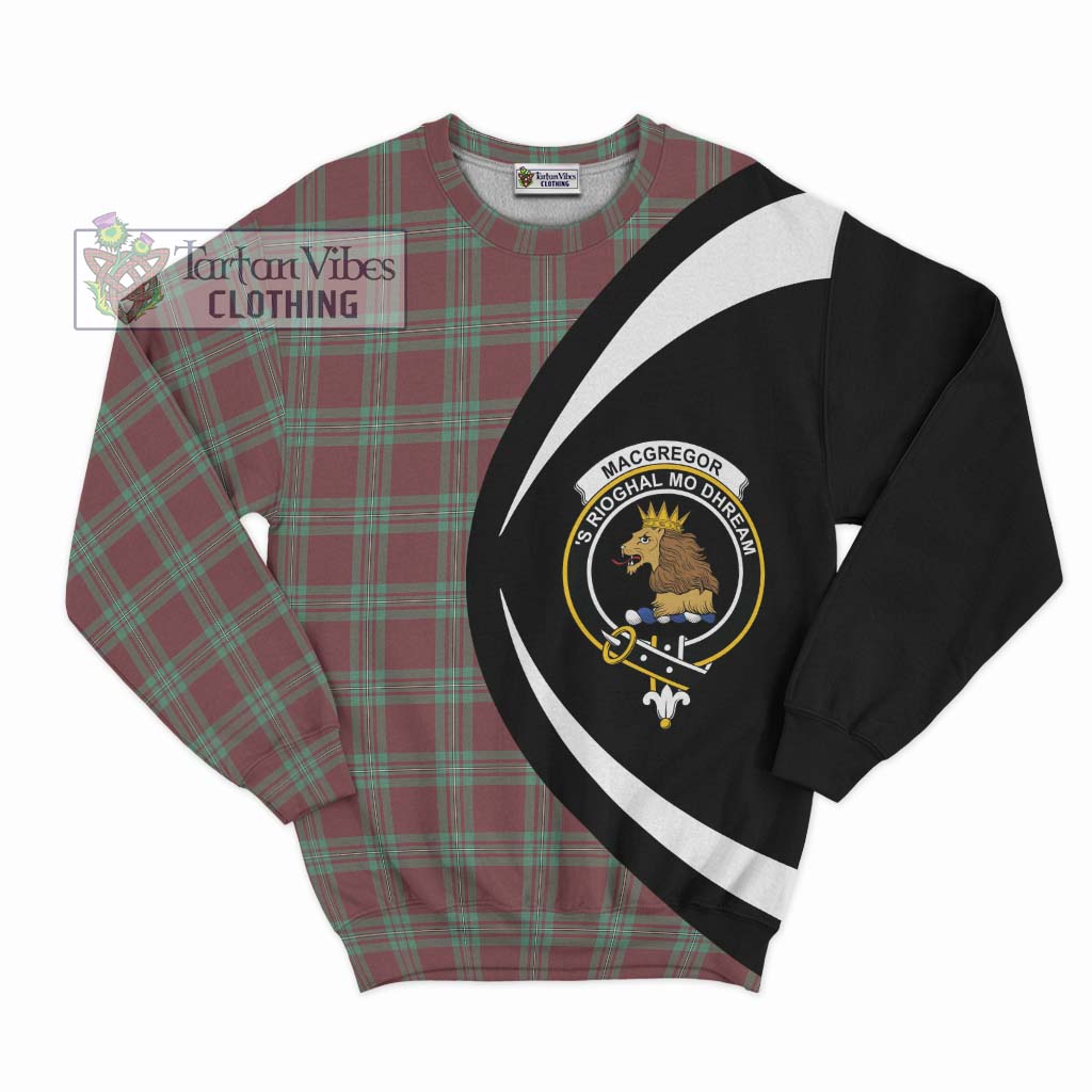 MacGregor Hunting Ancient Tartan Sweatshirt with Family Crest Circle Style Unisex - Tartan Vibes Clothing