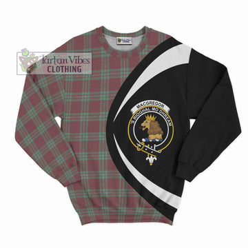 MacGregor Hunting Ancient Tartan Sweatshirt with Family Crest Circle Style