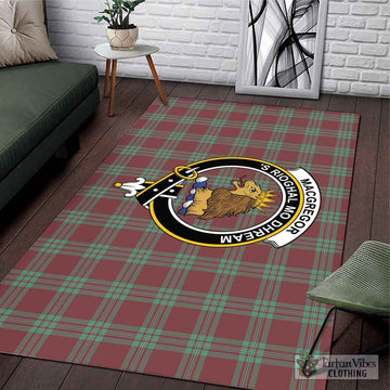 MacGregor Hunting Ancient Tartan Area Rug with Family Crest