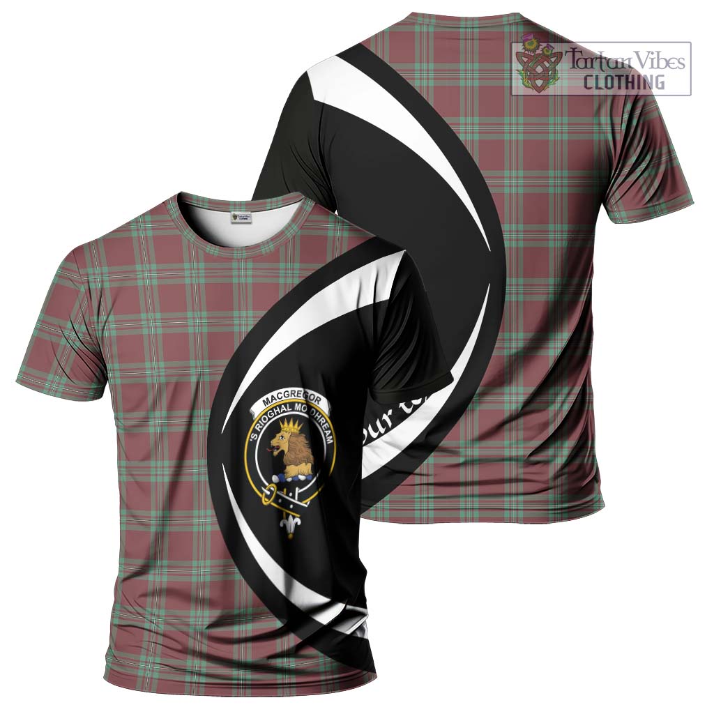 Tartan Vibes Clothing MacGregor Hunting Ancient Tartan T-Shirt with Family Crest Circle Style