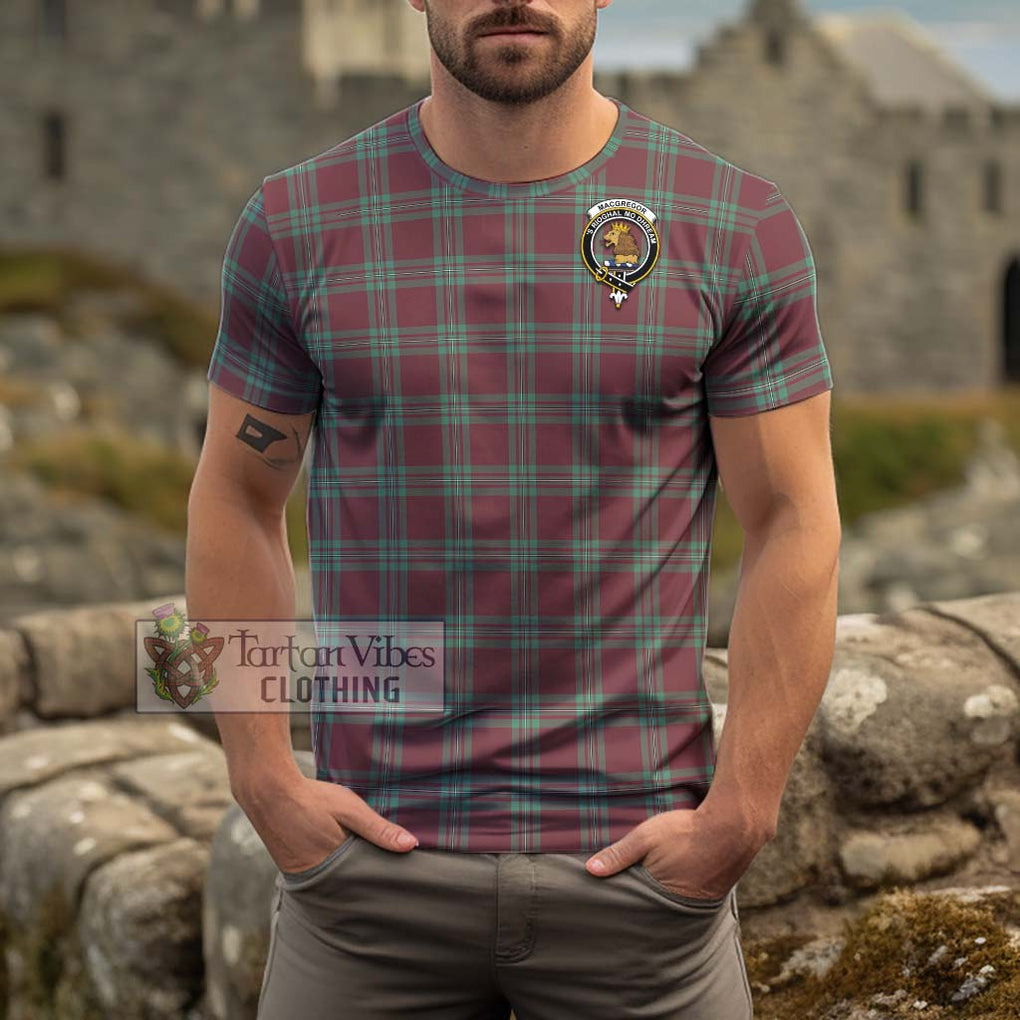 MacGregor Hunting Ancient Tartan Cotton T-Shirt with Family Crest Men's Shirt - Tartanvibesclothing Shop