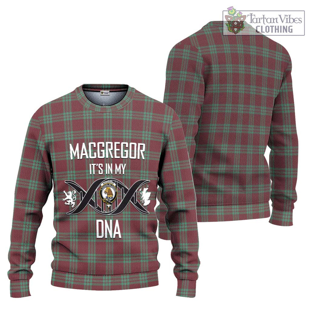 MacGregor Hunting Ancient Tartan Knitted Sweater with Family Crest DNA In Me Style Unisex - Tartanvibesclothing Shop