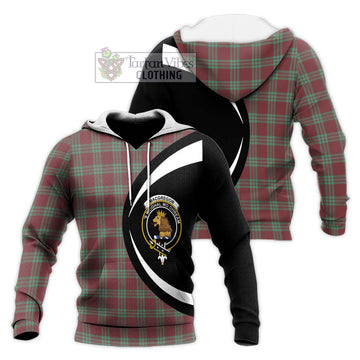 MacGregor Hunting Ancient Tartan Knitted Hoodie with Family Crest Circle Style