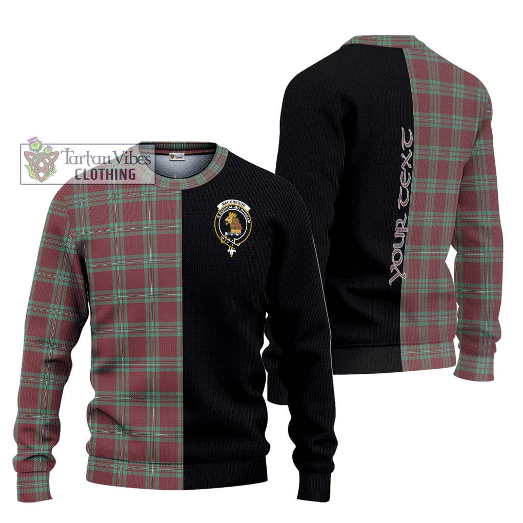 MacGregor Hunting Ancient Tartan Knitted Sweater with Family Crest and Half Of Me Style Unisex - Tartanvibesclothing Shop