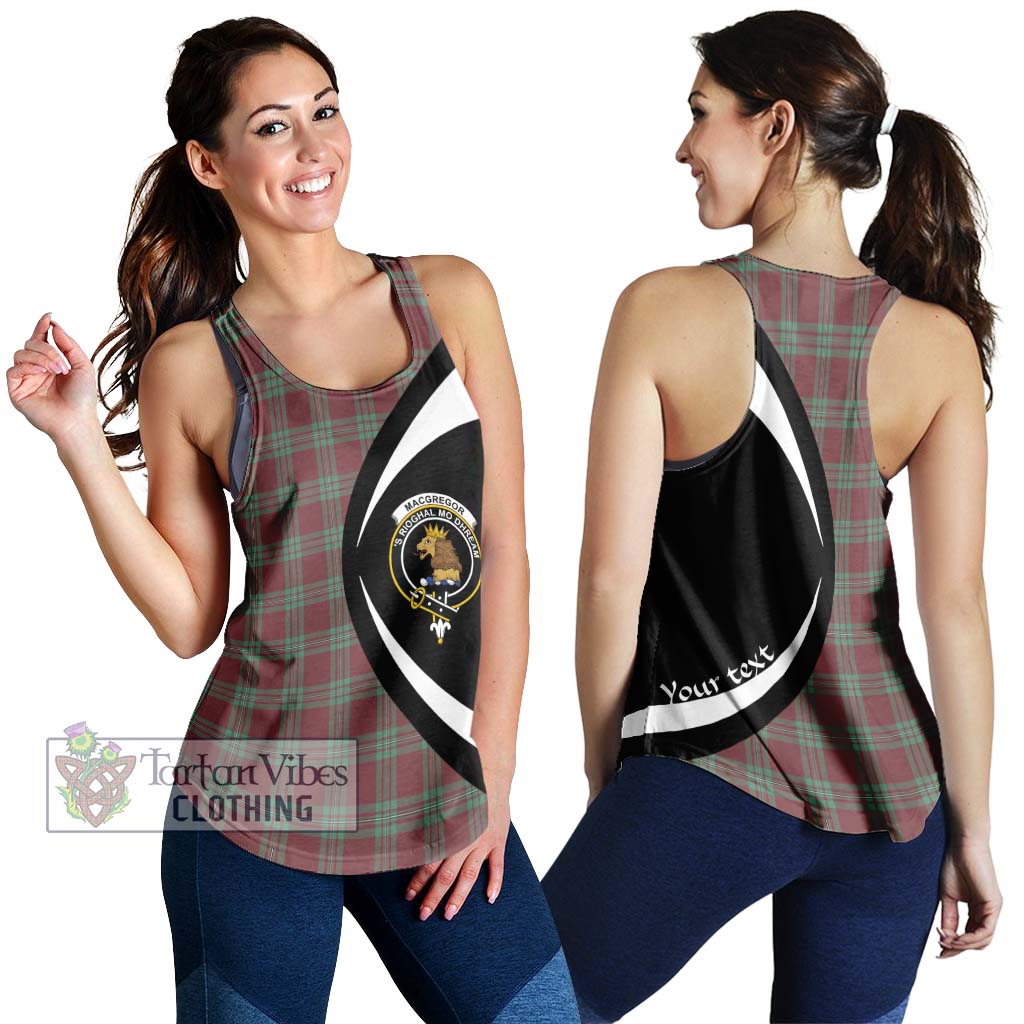 MacGregor Hunting Ancient Tartan Women's Racerback Tanks with Family Crest Circle Style 4XL - Tartan Vibes Clothing