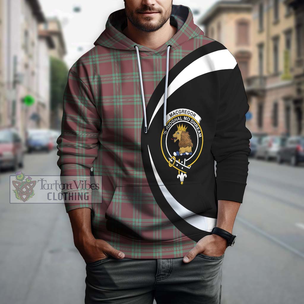 Tartan Vibes Clothing MacGregor Hunting Ancient Tartan Hoodie with Family Crest Circle Style