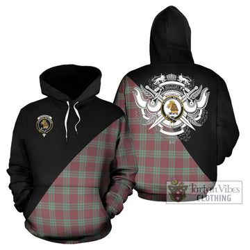 MacGregor Hunting Ancient Tartan Hoodie with Family Crest and Military Logo Style