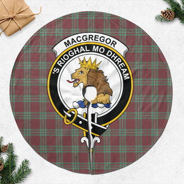 MacGregor Hunting Ancient Tartan Christmas Tree Skirt with Family Crest