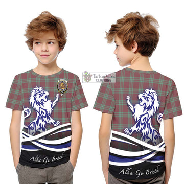 MacGregor Hunting Ancient Tartan Kid T-Shirt with Alba Gu Brath Regal Lion Emblem