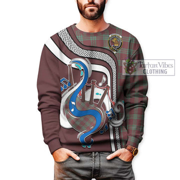 MacGregor Hunting Ancient Tartan Sweatshirt with Epic Bagpipe Style