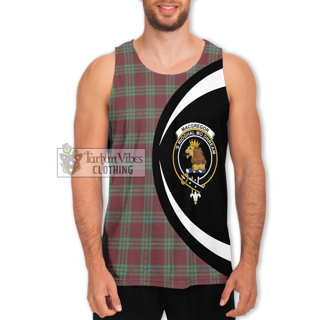 MacGregor Hunting Ancient Tartan Men's Tank Top with Family Crest Circle Style Men - Tartan Vibes Clothing