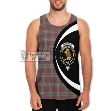 MacGregor Hunting Ancient Tartan Men's Tank Top with Family Crest Circle Style