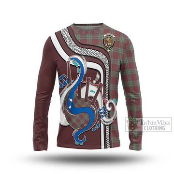 MacGregor Hunting Ancient Tartan Long Sleeve T-Shirt with Epic Bagpipe Style