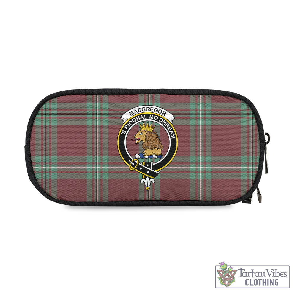 Tartan Vibes Clothing MacGregor Hunting Ancient Tartan Pen and Pencil Case with Family Crest