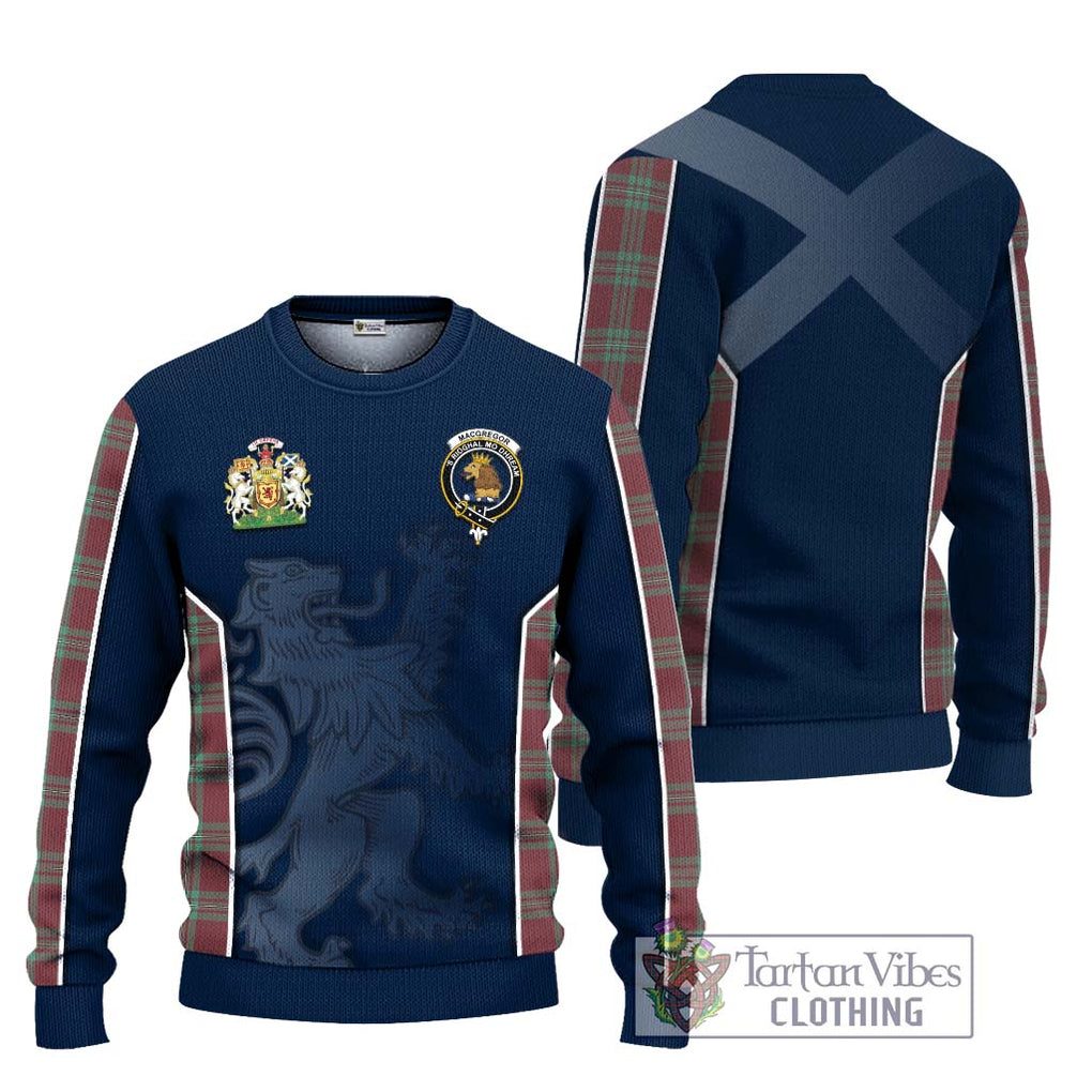 MacGregor Hunting Ancient Tartan Knitted Sweater with Family Crest and Lion Rampant Vibes Sport Style Unisex - Tartan Vibes Clothing