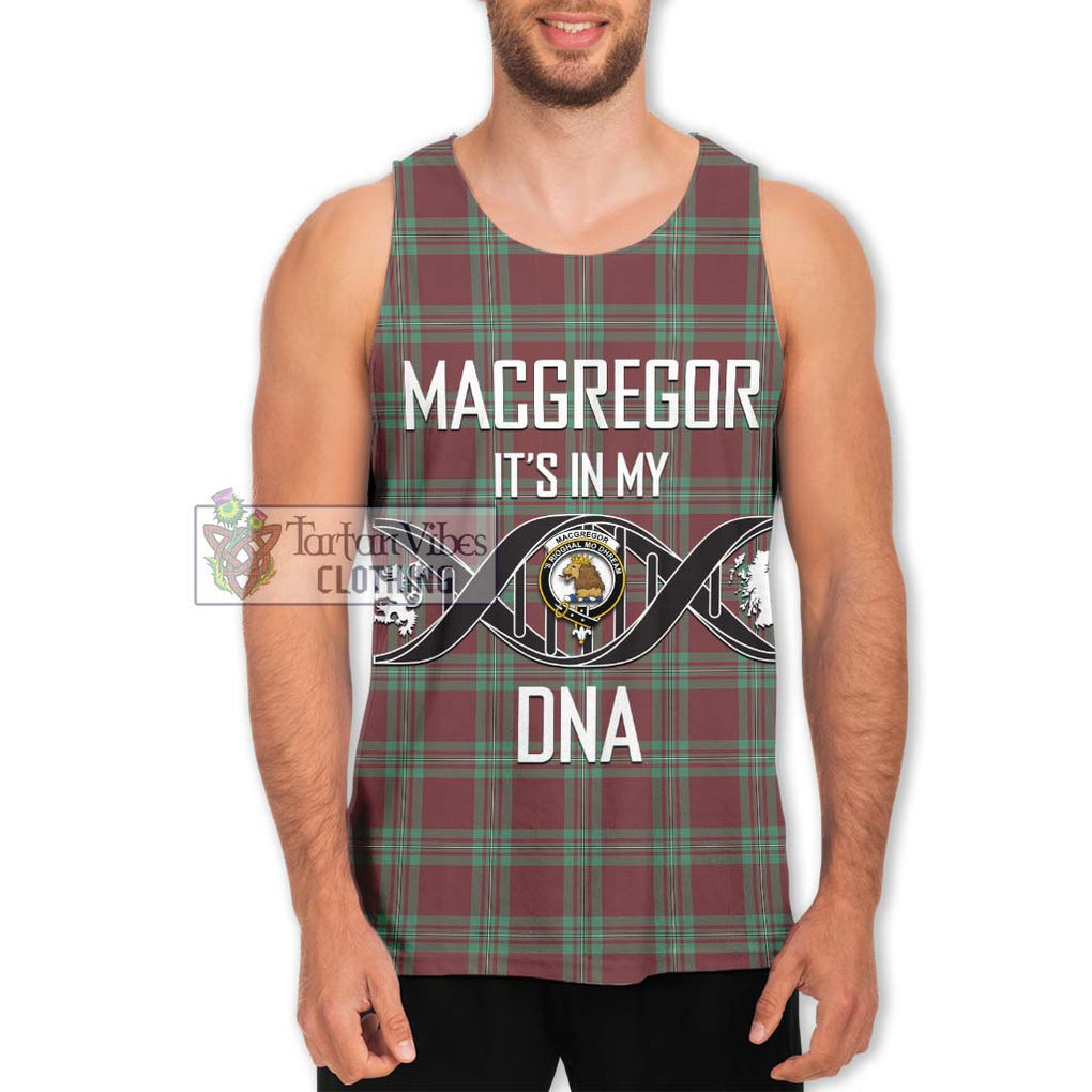 MacGregor Hunting Ancient Tartan Men's Tank Top with Family Crest DNA In Me Style Men - Tartanvibesclothing Shop