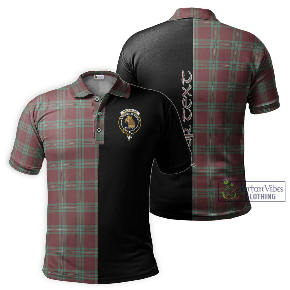 MacGregor Hunting Ancient Tartan Polo Shirt with Family Crest and Half Of Me Style Kid - Tartanvibesclothing Shop