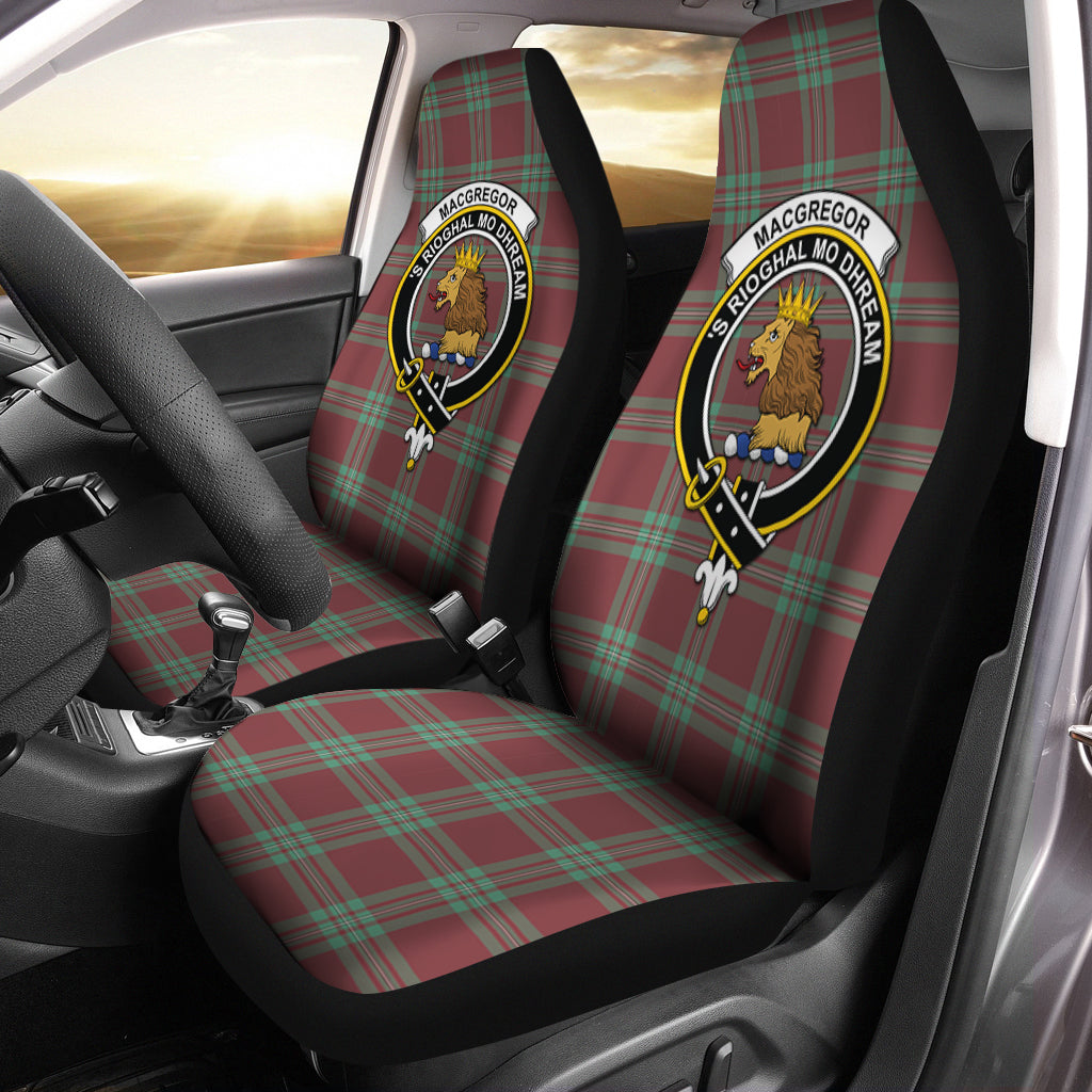 MacGregor Hunting Ancient Tartan Car Seat Cover with Family Crest One Size - Tartanvibesclothing