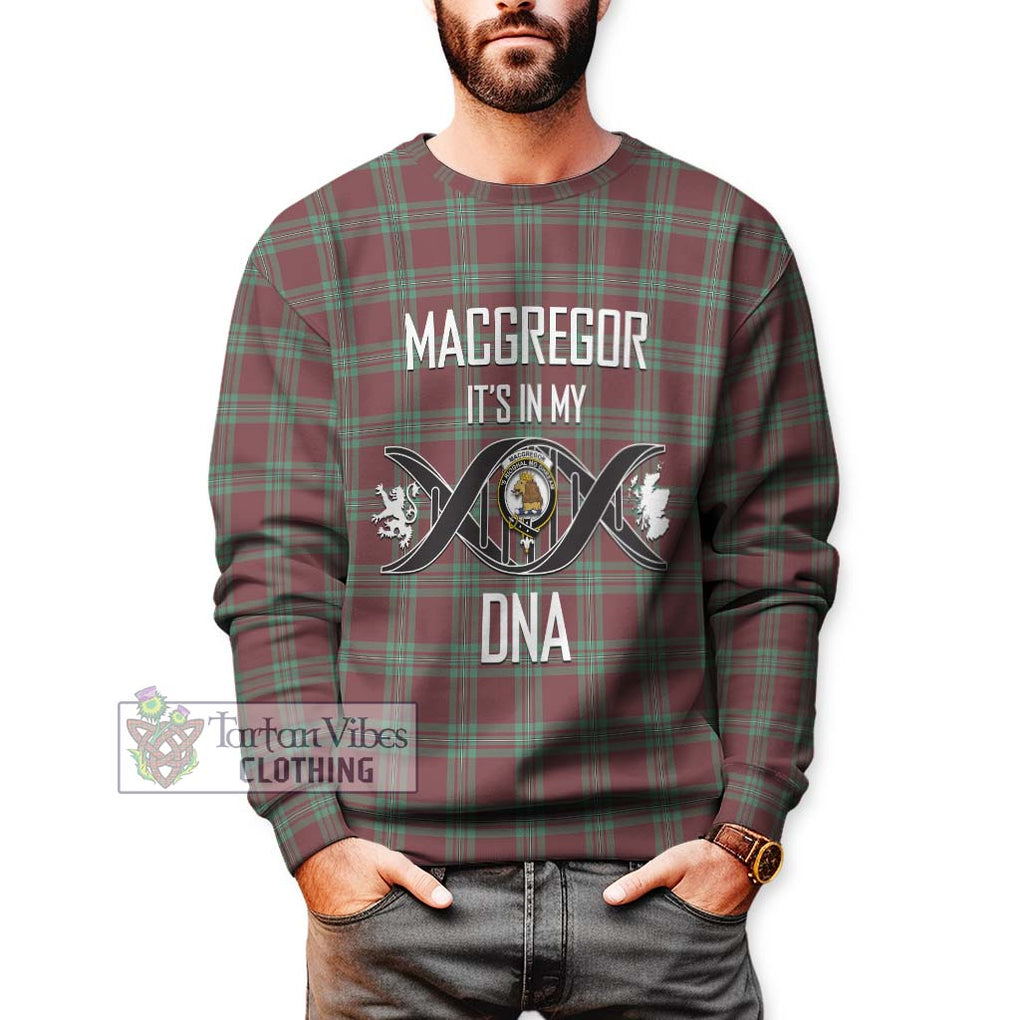 MacGregor Hunting Ancient Tartan Sweatshirt with Family Crest DNA In Me Style Unisex - Tartanvibesclothing Shop