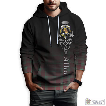 MacGregor Hunting Ancient Tartan Hoodie Featuring Alba Gu Brath Family Crest Celtic Inspired