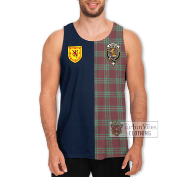 MacGregor Hunting Ancient Tartan Men's Tank Top Alba with Scottish Lion Royal Arm Half Style