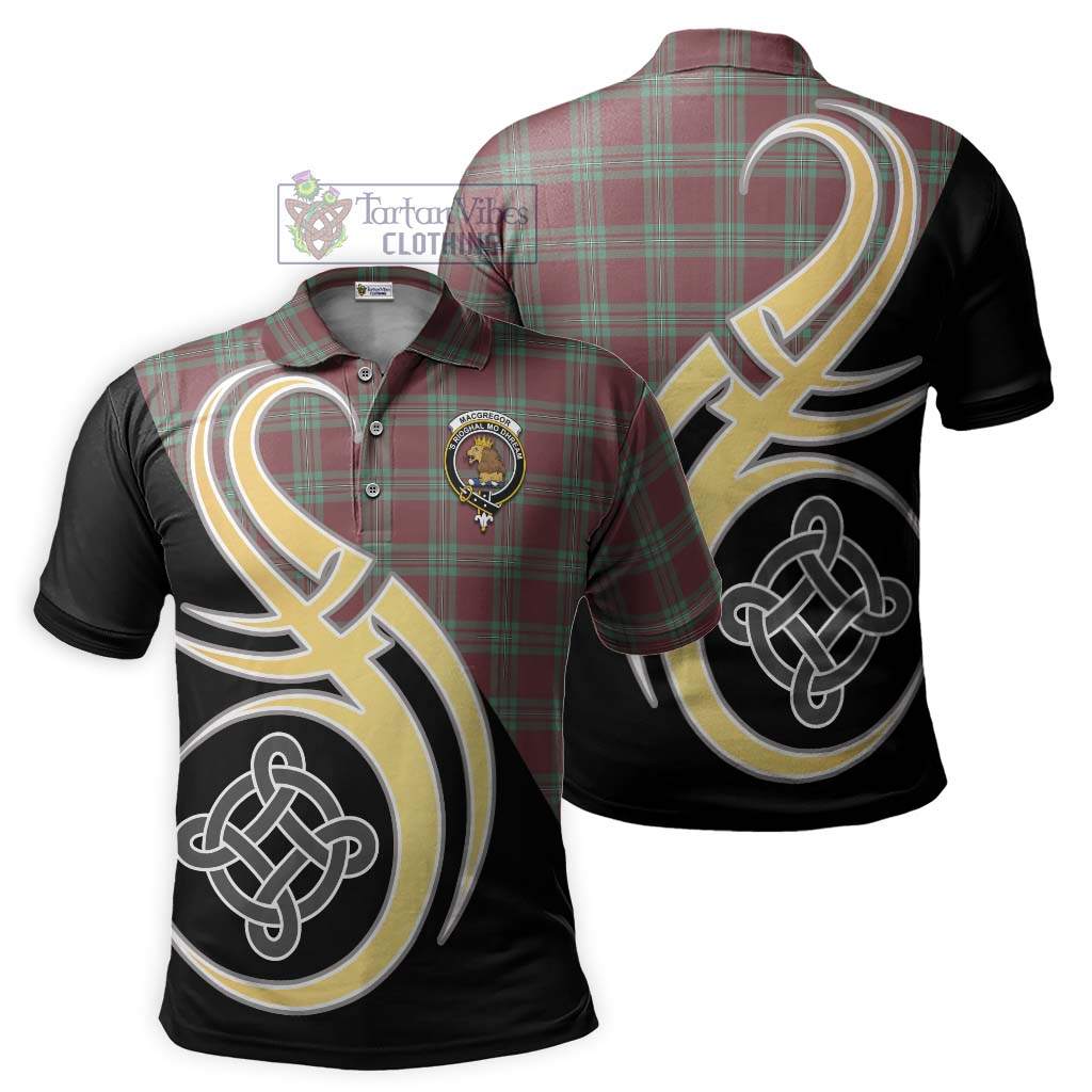 MacGregor Hunting Ancient Tartan Polo Shirt with Family Crest and Celtic Symbol Style Kid - Tartan Vibes Clothing