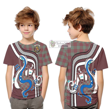 MacGregor Hunting Ancient Tartan Kid T-Shirt with Epic Bagpipe Style