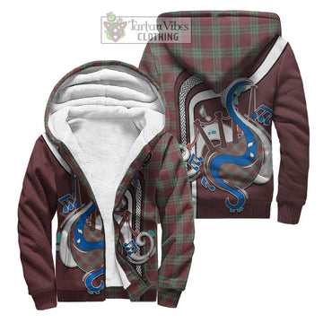 MacGregor Hunting Ancient Tartan Sherpa Hoodie with Epic Bagpipe Style