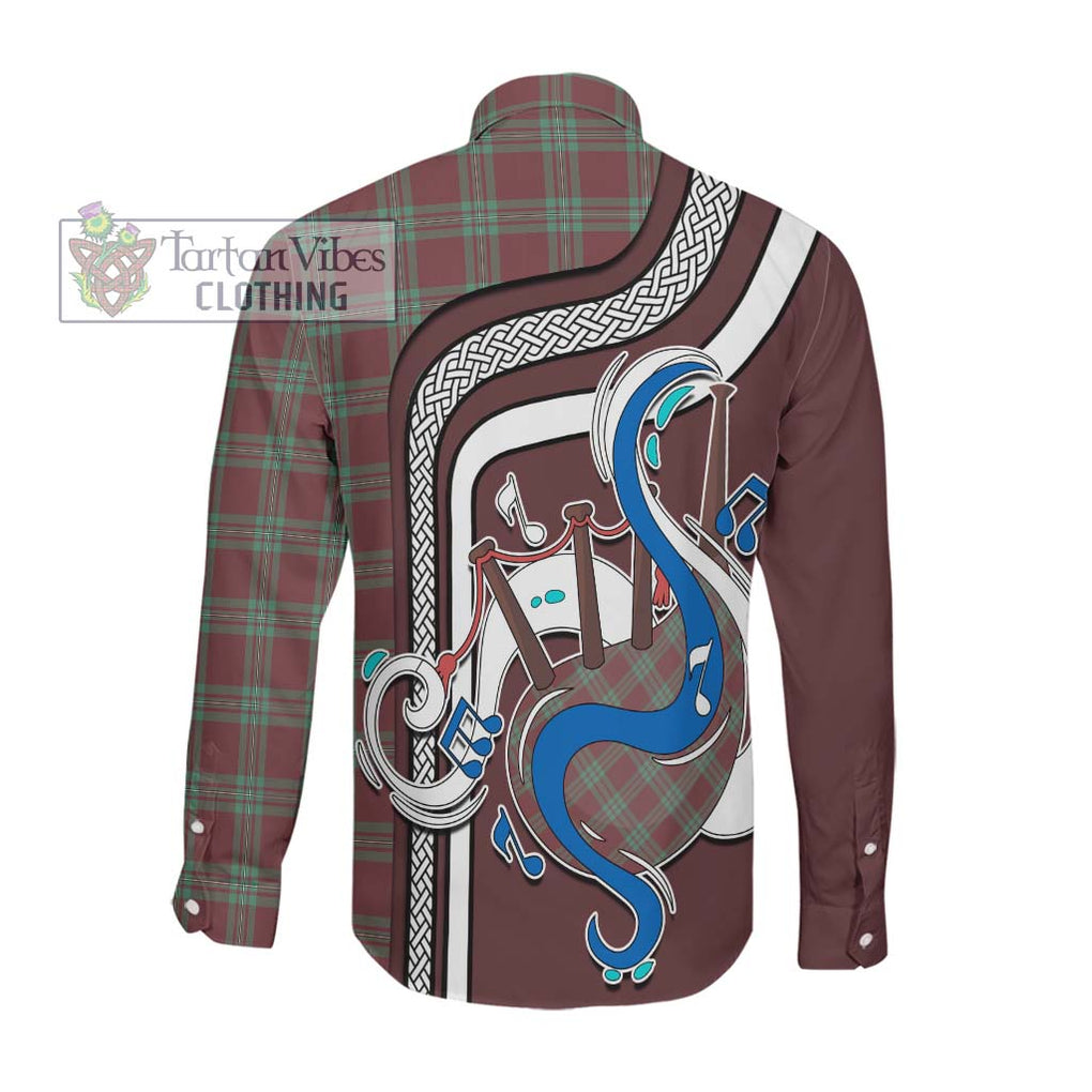 MacGregor Hunting Ancient Tartan Long Sleeve Button Shirt with Epic Bagpipe Style Men's Shirt - Tartanvibesclothing Shop