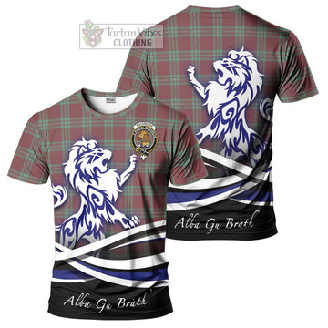 MacGregor Hunting Ancient Tartan Cotton T-shirt with Alba Gu Brath Regal Lion Emblem