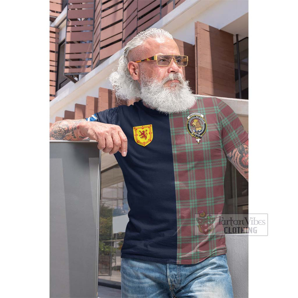 Tartan Vibes Clothing MacGregor Hunting Ancient Tartan Cotton T-shirt with Scottish Lion Royal Arm Half Style