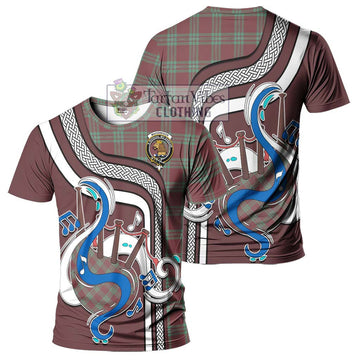 MacGregor Hunting Ancient Tartan T-Shirt with Epic Bagpipe Style