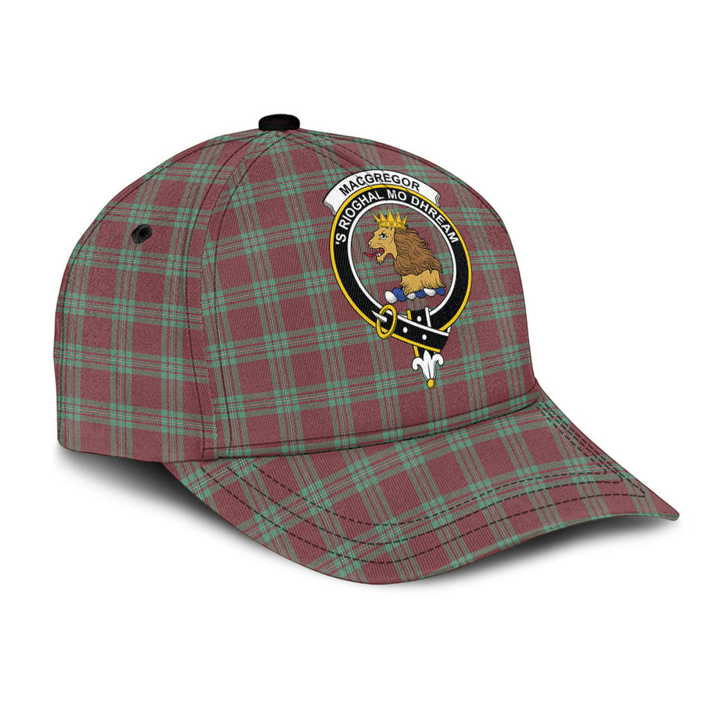 MacGregor Hunting Ancient Tartan Classic Cap with Family Crest - Tartan Vibes Clothing