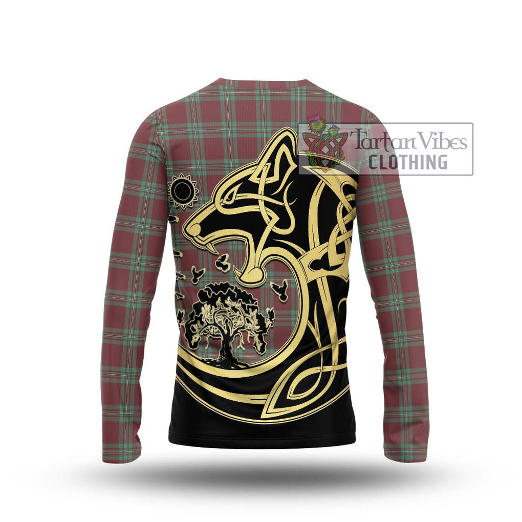 MacGregor Hunting Ancient Tartan Long Sleeve T-Shirt with Family Crest Celtic Wolf Style - Tartan Vibes Clothing