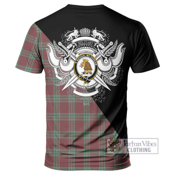 MacGregor Hunting Ancient Tartan T-Shirt with Family Crest and Military Logo Style