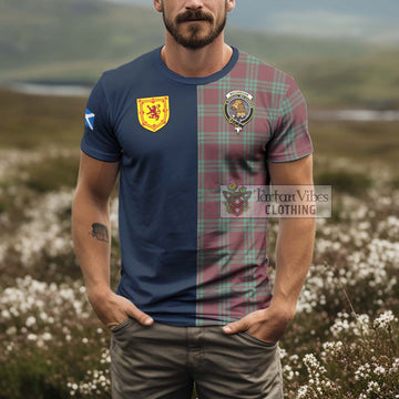 MacGregor Hunting Ancient Tartan T-Shirt Alba with Scottish Lion Royal Arm Half Style