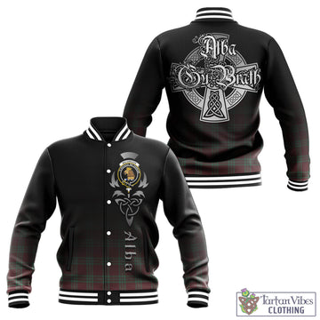 MacGregor Hunting Ancient Tartan Baseball Jacket Featuring Alba Gu Brath Family Crest Celtic Inspired