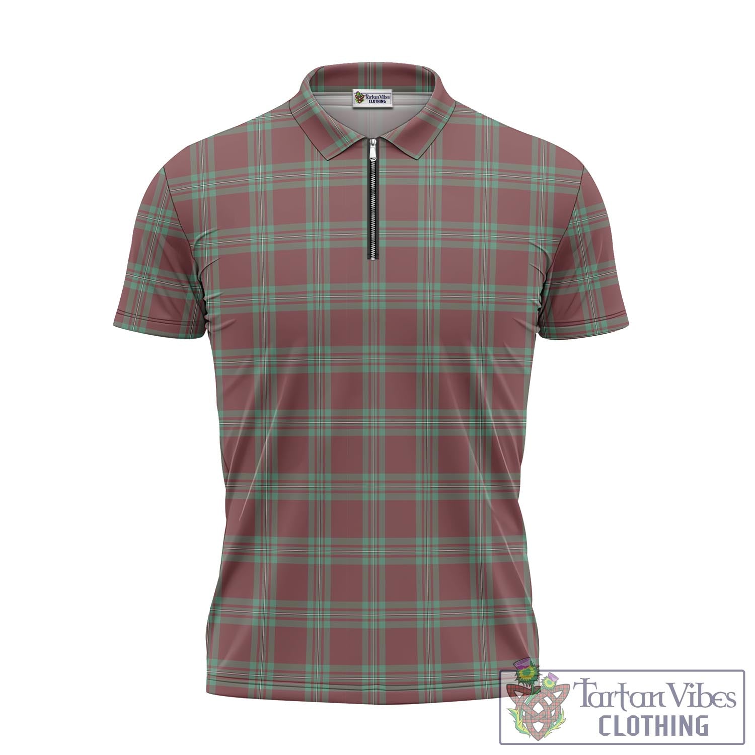 Tartan Vibes Clothing MacGregor Hunting Ancient Tartan Zipper Polo Shirt