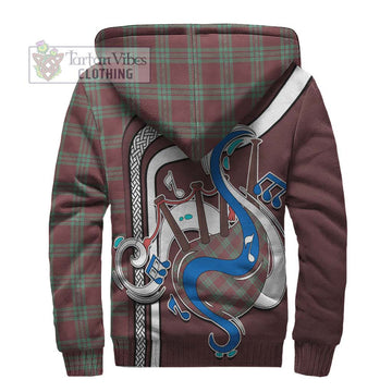 MacGregor Hunting Ancient Tartan Sherpa Hoodie with Epic Bagpipe Style