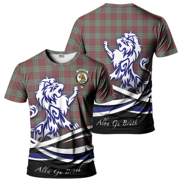 MacGregor Hunting Ancient Tartan T-Shirt with Alba Gu Brath Regal Lion Emblem