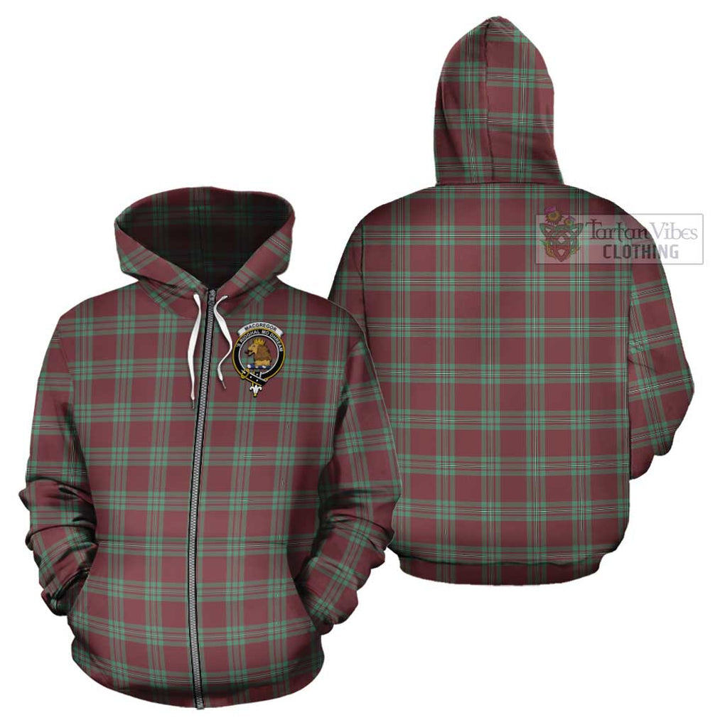 MacGregor Hunting Ancient Tartan Cotton Hoodie with Family Crest Zip Hoodie - Tartan Vibes Clothing