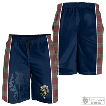 MacGregor Hunting Ancient Tartan Men's Shorts with Family Crest and Scottish Thistle Vibes Sport Style